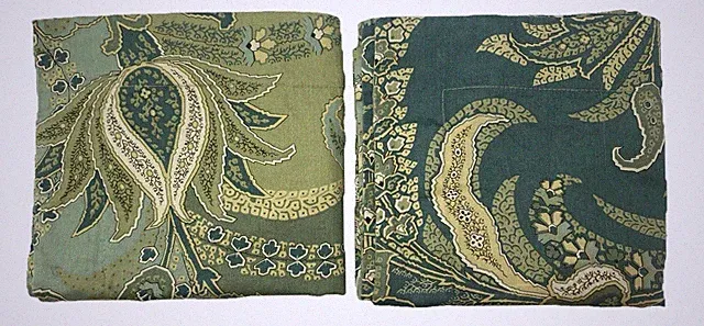 2pc Pottery Barn Floral 100% Cotton Standard Pillow Shams Green Botanical 738