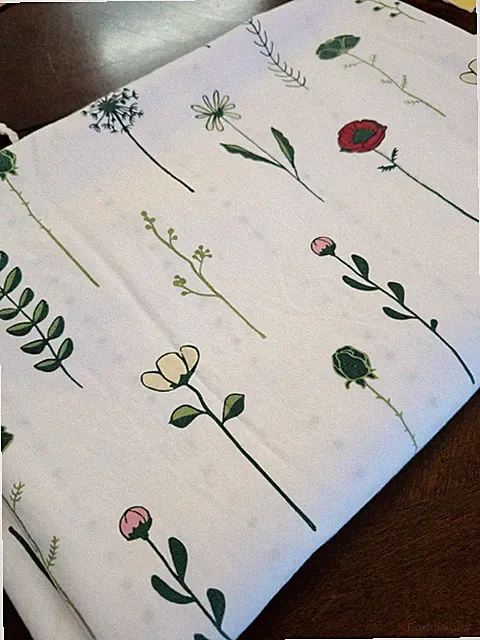 IKEA NATTSLANDA botanical green red yellow floral TWIN DUVET reverse POLKA DO