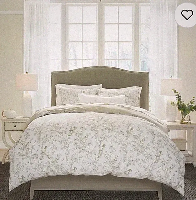 Laura Ashley 3-Pce. Queen Duvet Cover Set Lindy Cotton ￼Cp. @ $76