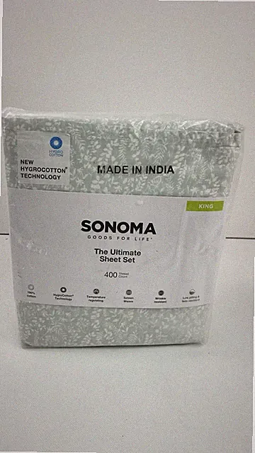 Sanoma 400 Thread Count King Sheets - Blue Botanical