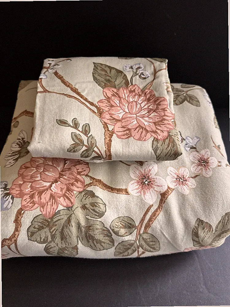 Threshold Queen Duvet Cover Sham Set Botanical Floral Sage Green 89x85 Cotton