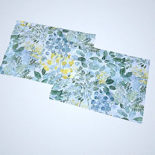 TWO Pottery Barn Botanical Garden Organic Percale 2 Standard Sham Green