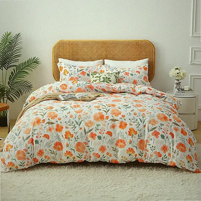 Vintage/Fluffy Flower Botanical Patterned Comforter Sets - GG Home